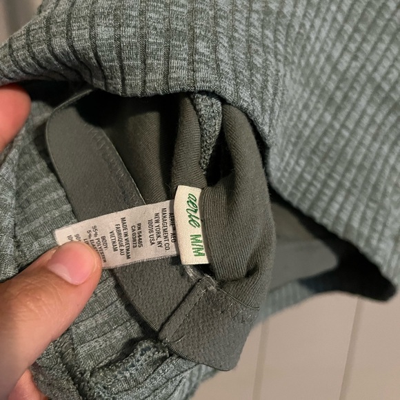 Aerie Green Ribbed Bralette - Picture 2 of 3